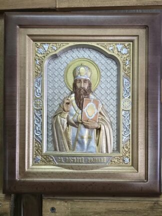 Икона святого Василия Великого. Бук